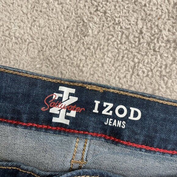 Izod Saltwater Comfort Stretch Men's 40x30 Straight Jeans - Picture 5 of 8